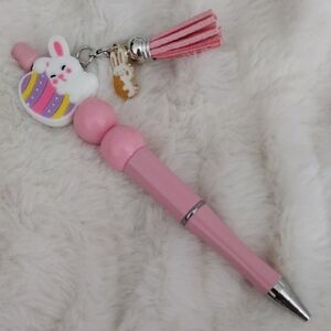 Pink Bunny Charm Pen